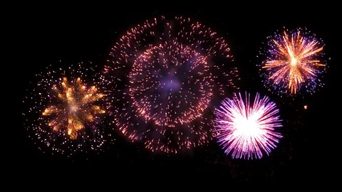 Fireworks Night 02 Stock Footage 128757532