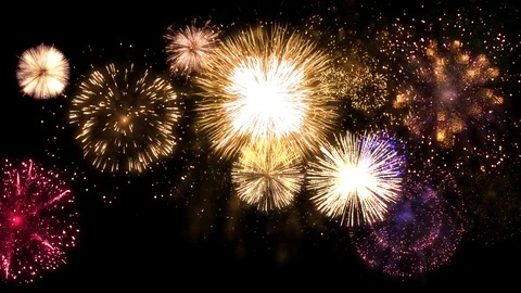 Fireworks Night 05 Stock Footage 128757750
