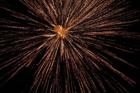 Fireworks In Night Background Stock Photos