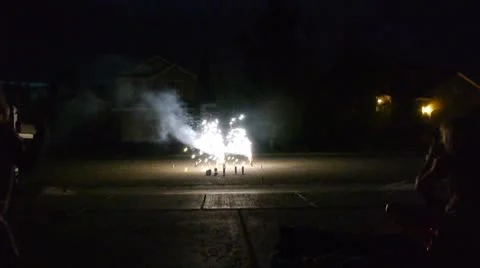 Fireworks at night Stock-Footage 8907820