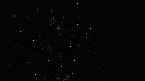 Fireworks at night Stock Footage 12123642