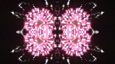 Fireworks in the night Stock Footage 26971172