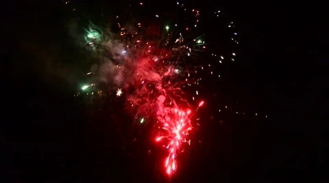 Fireworks at night Video stock 55149115