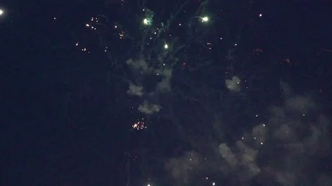 Fireworks at night Stock Footage 78671506