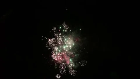 Fireworks at night Stock Footage 81030037