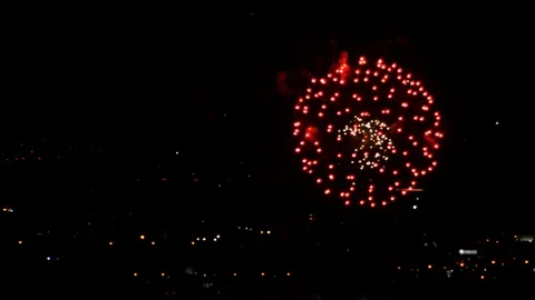 Fireworks at night Video stock 105175792