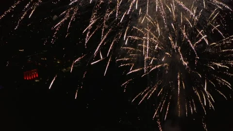 Fireworks at night Stock Footage 169660001