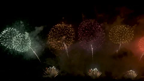 Fireworks at night 스톡 동영상 260409363