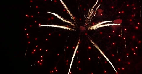 Fireworks at night Stock Footage 304370324