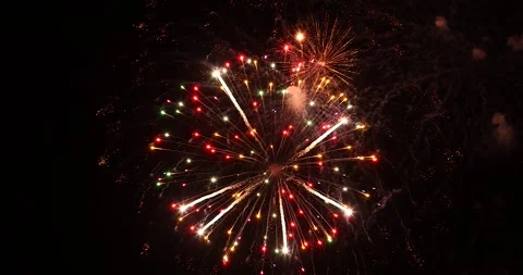 Fireworks at night Stock Footage 304370406
