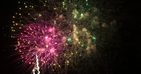 Fireworks at night Stock Footage 304370459