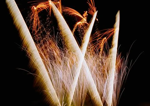 Fireworks at night Foto stock