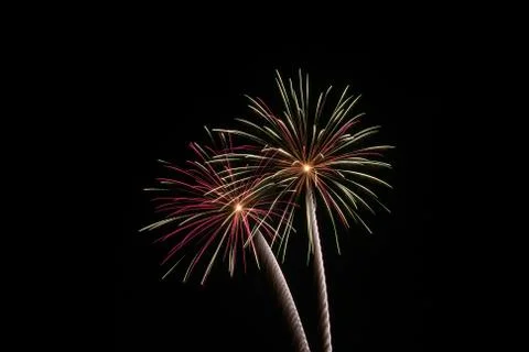 Fireworks at night Stock Photos