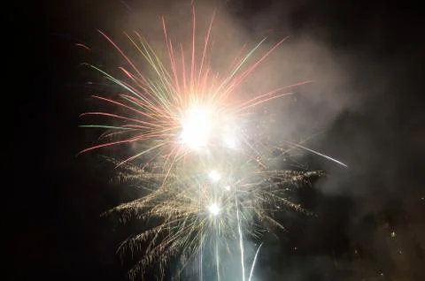 Fireworks in the night Stock Photos