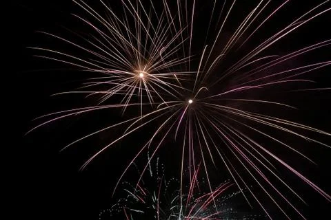 Fireworks at night Stock Photos