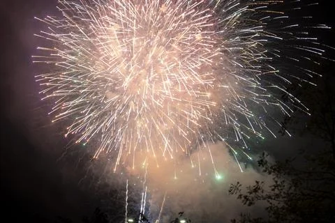 Fireworks at Night Stock Photos