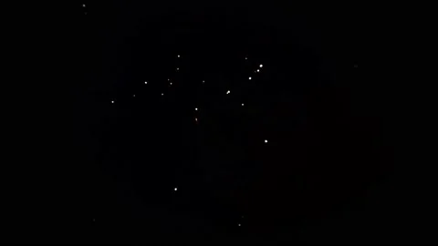 Fireworks in the night sky, closeup Stock Footage 201699036