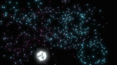 Fireworks in Night Sky Explode Bright Light Holiday Celebration Event Stock Footage 149259595