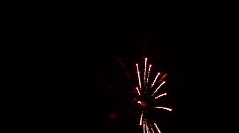 Fireworks in night sky Stock Footage 5298944