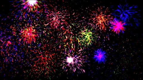 Fireworks in the night sky. Video stock 23723678