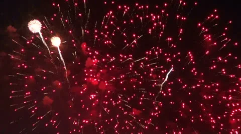 Fireworks in the night sky Video stock 25535233