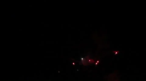Fireworks in the night sky Stock Footage 27600605