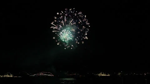Fireworks in the night sky Video stock 30299133