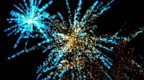 Fireworks in the night sky Stock Footage 33369332