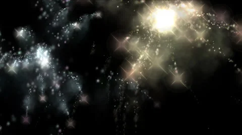 Fireworks in the night sky Stock Footage 37766454