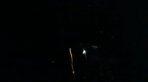 Fireworks in the night sky Stock Footage 41084902
