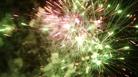 Fireworks in the night sky Video stock 48743485