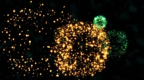 Fireworks on the night sky Stock Footage 56961726