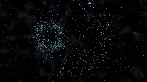 Fireworks on the night sky Stock Footage 56961878