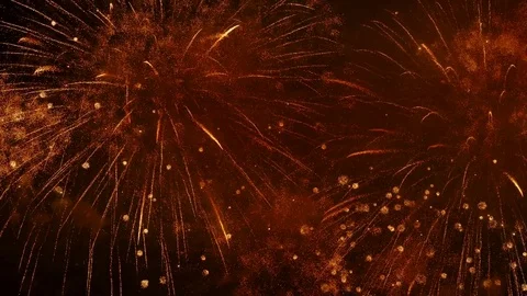 The fireworks in the night sky Stock Footage 80496921