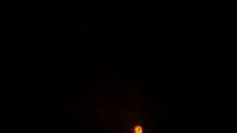 The fireworks in the night sky Stock Footage 80509261