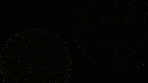 The fireworks in the night sky Stock Footage 81082186
