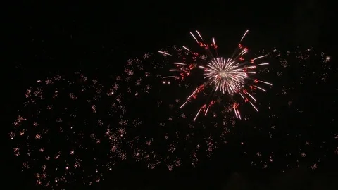 The fireworks in the night sky Stock-Footage 81082250