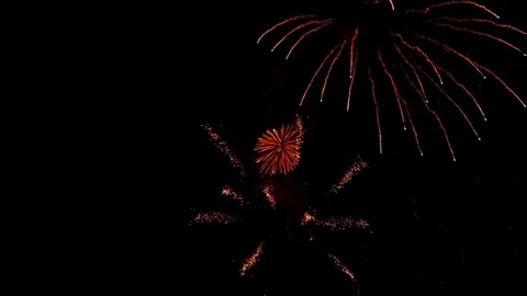 The fireworks in the night sky Stock Footage 82850127