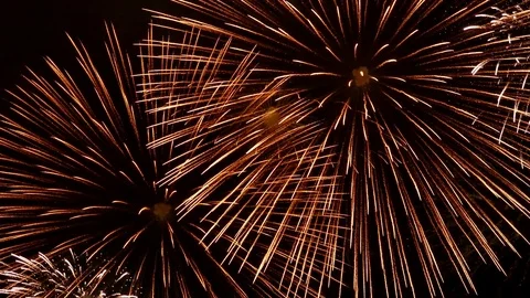 The fireworks in the night sky Stock Footage 82850135