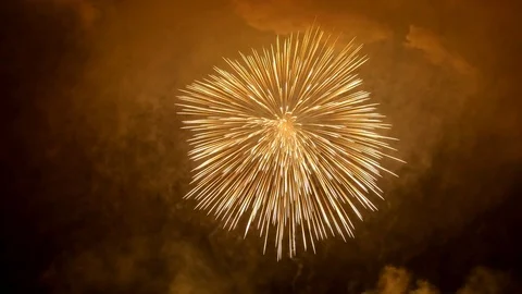 The fireworks in the night sky Stock Footage