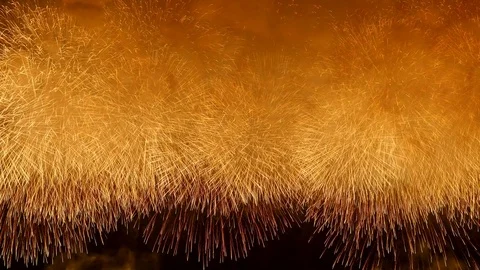 The fireworks in the night sky Stock Footage 83240092