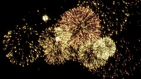 Fireworks in the night sky Stock Footage