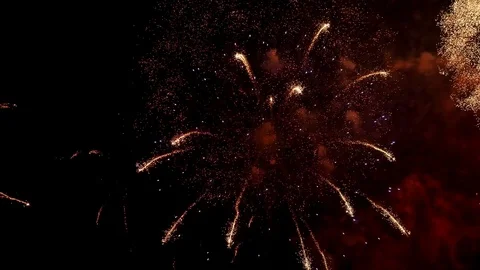 The fireworks in the night sky Video stock 83635186