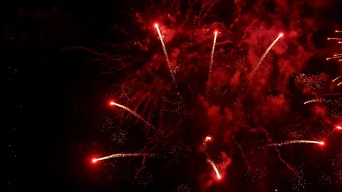 The fireworks in the night sky Stock Footage 83635872