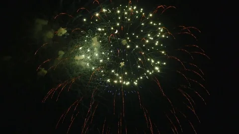 The fireworks in the night sky Stock Footage 84747507