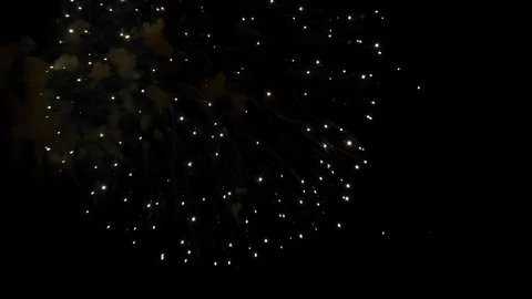 The fireworks in the night sky Stock Footage 84747522