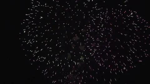 The fireworks in the night sky Stock Footage 84843477