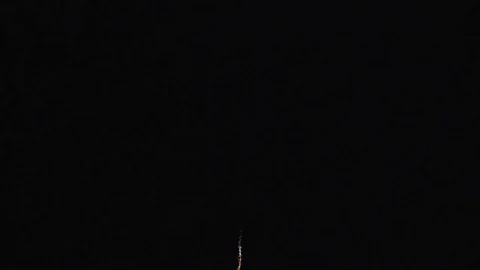 The fireworks in the night sky Stock Footage 84843573