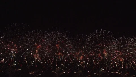 The fireworks in the night sky Stock Footage 84843596