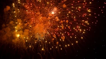 The fireworks in the night sky Stock Footage 85679144